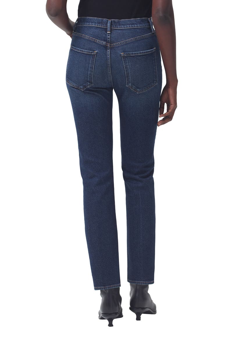 Riley High Waist Ankle Straight Leg Jeans, Alternate, color, DIVIDED