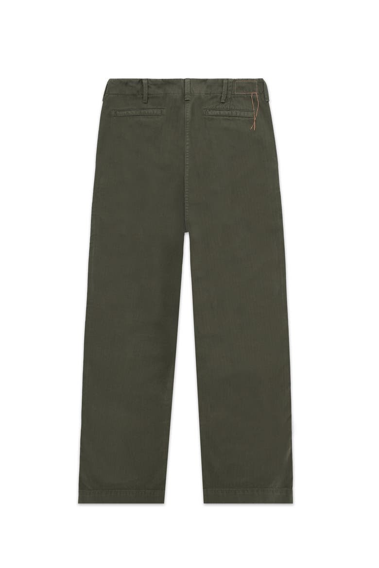 Herringbone Wide Leg Chino Pants, Alternate, color, Green