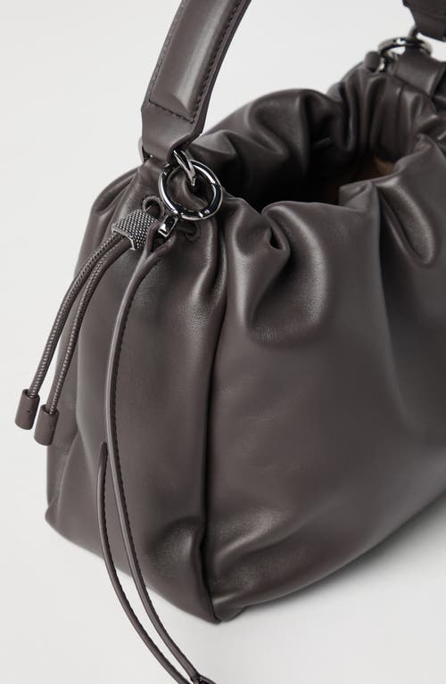 BRUNELLO CUCINELLI BRUNELLO CUCINELLI SMALL SOFT LEATHER MELLOW BUCKET BAG 