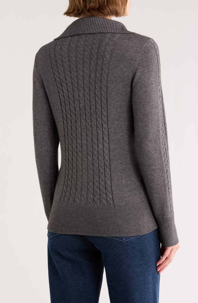 CYRUS Double Zip Cardigan, Alternate, color, Gunmetal