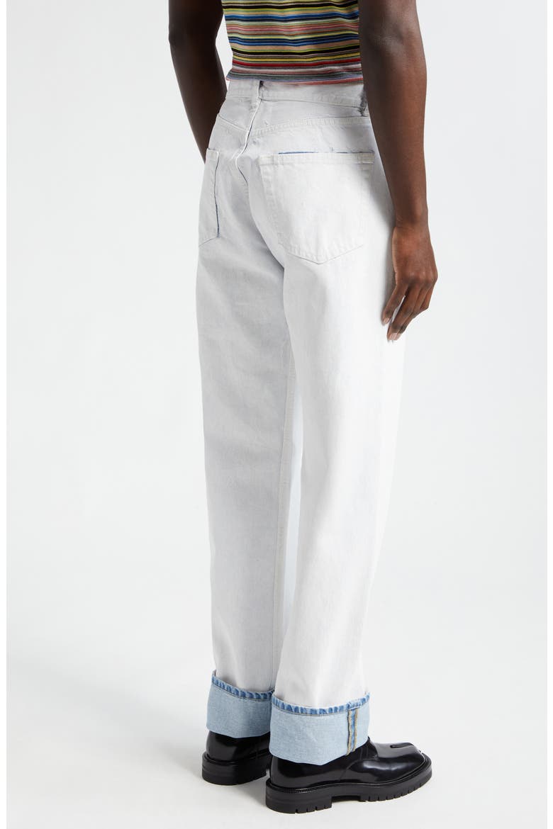 Bianchetto Hand Painted Denim Jeans, Alternate, color, WHITE PAINT