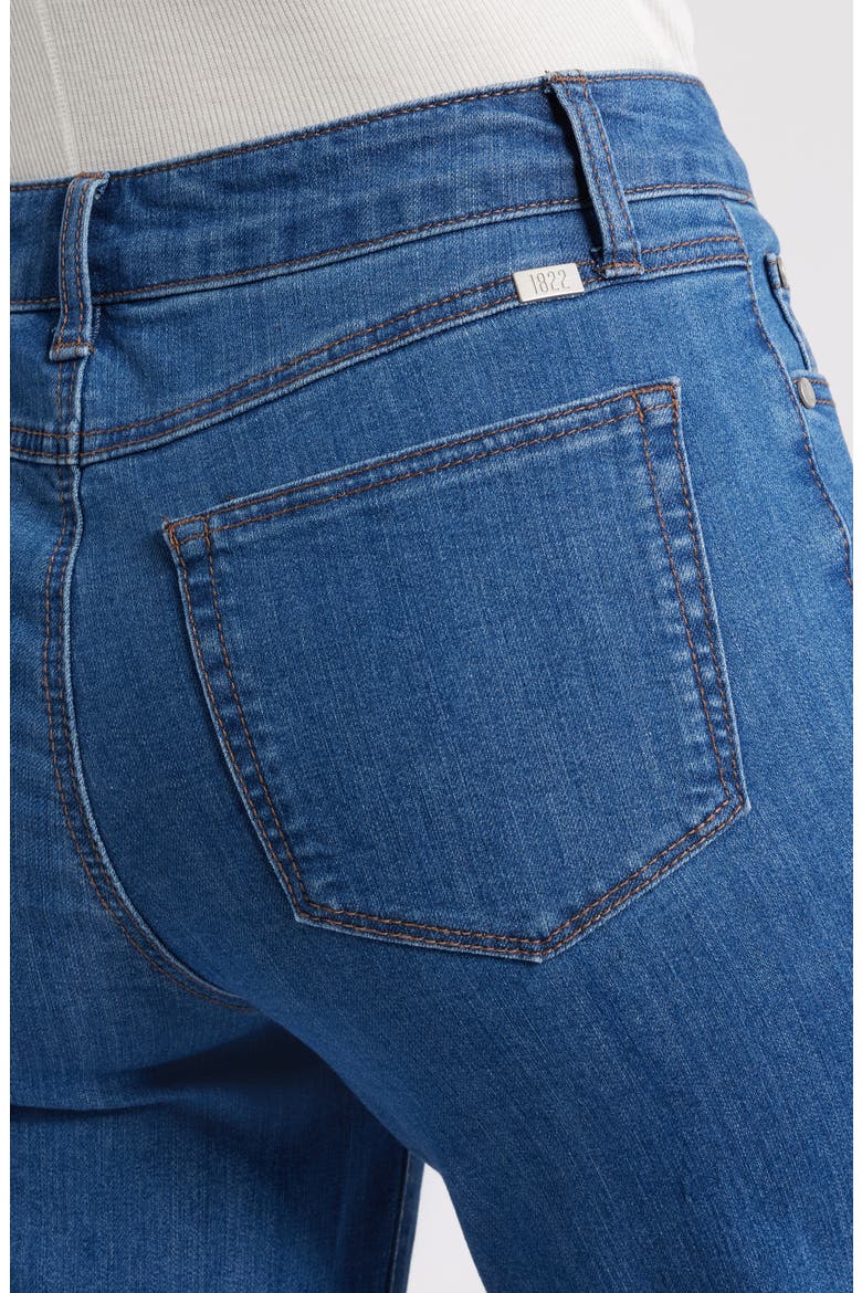 Cuffed Raw Hem Mid Rise Straight Leg Jeans, Alternate, color, SELMA