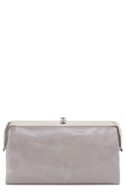 Lauren Leather Double Frame Clutch