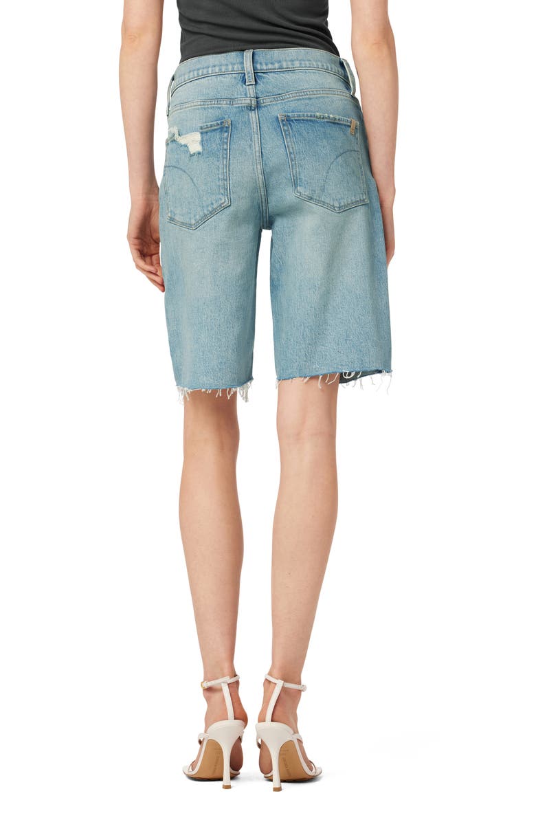 Joe's The '90s Raw Hem High Waist Denim Bermuda Shorts, Alternate, color,