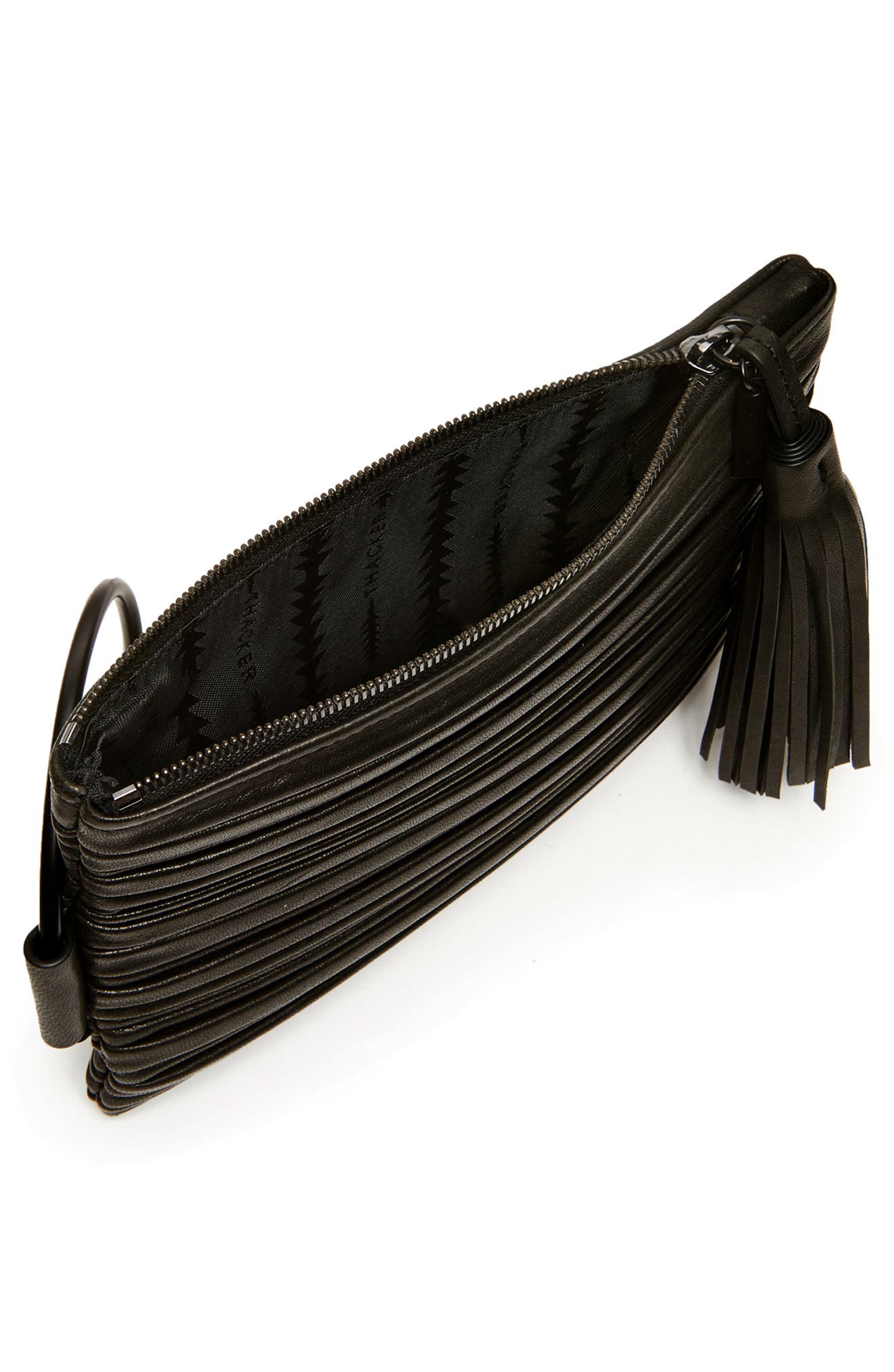 Thacker Nolita Pleated Leather Clutch, Alternate, color, 