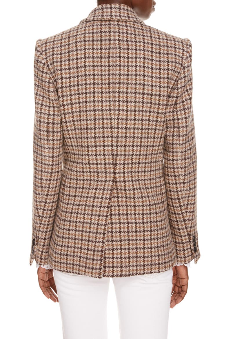 Kerstin Plaid Wool Blazer, Alternate, color, BEIGE