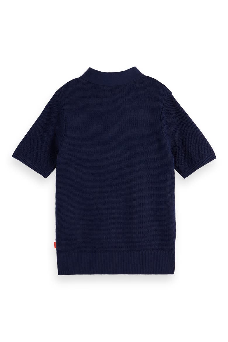 Kids' Textured Cotton Polo, Alternate, color, NAVY