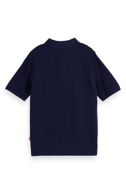 Scotch & Soda Boys' Structured Knitted Polo - Little Kid, Big Kid In Navy