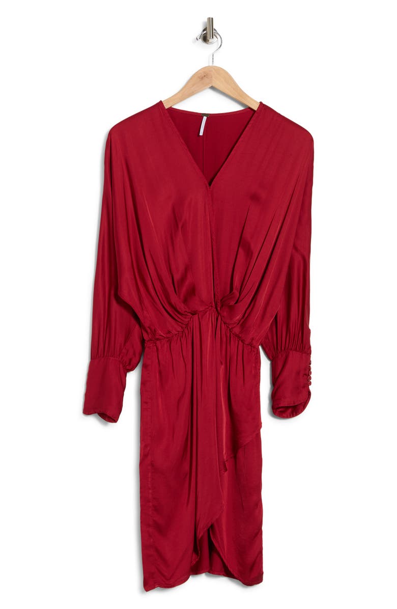 Young, Fabulous & Broke Charlie Satin Long Sleeve Dress, Main, color, 