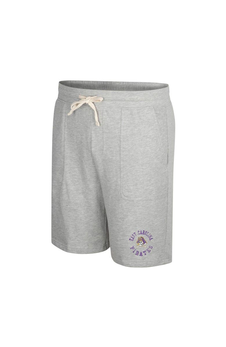 COLOSSEUM Men's Colosseum Heather Gray ECU Pirates Love To Hear This Terry Shorts, Alternate, color, 