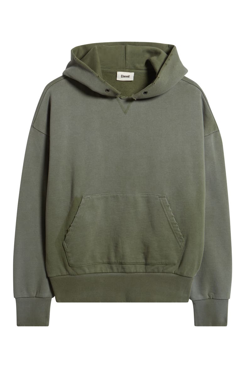 Ranger Oversize Distressed Cotton Hoodie, Alternate, color, AGED GREEN
