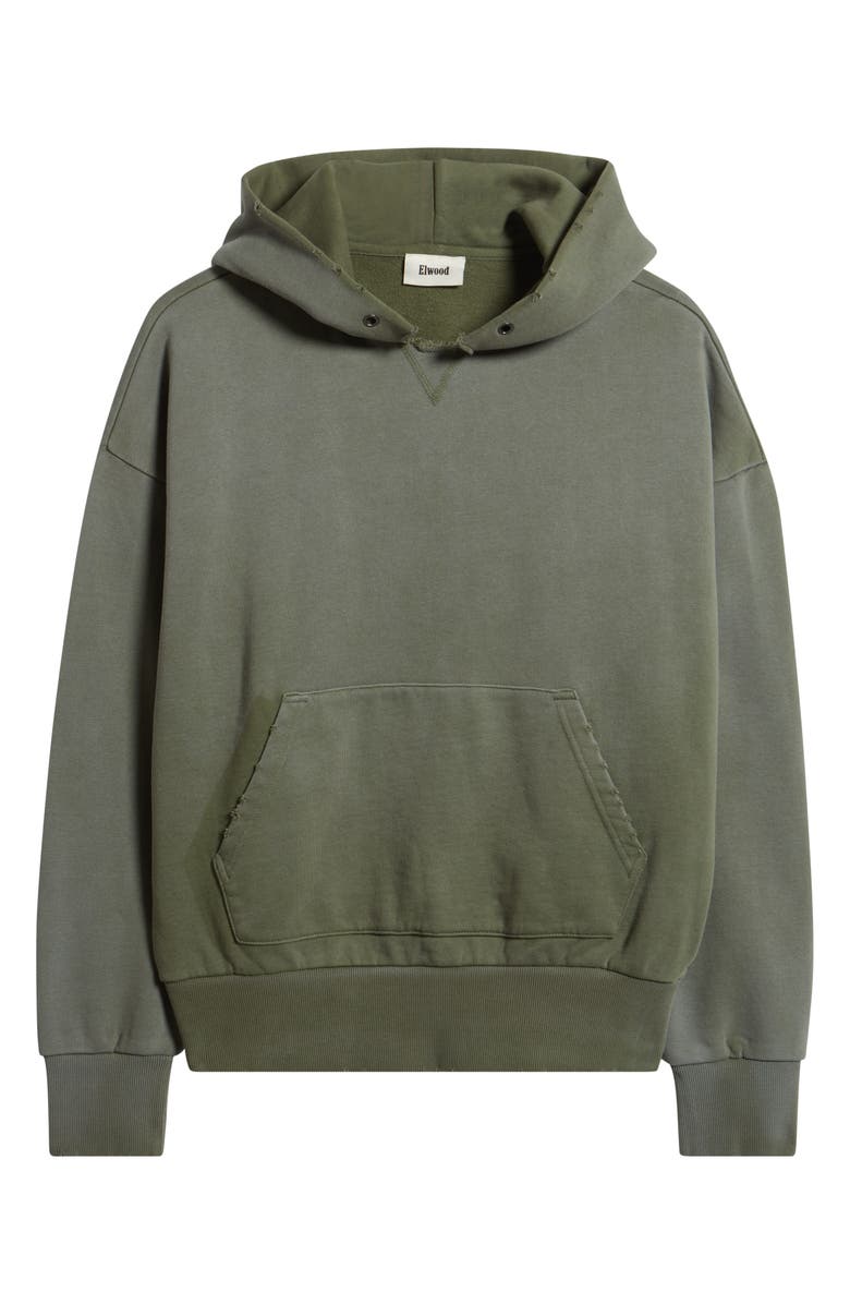 Elwood Ranger Oversize Distressed Cotton Hoodie, Main, color, Aged Green