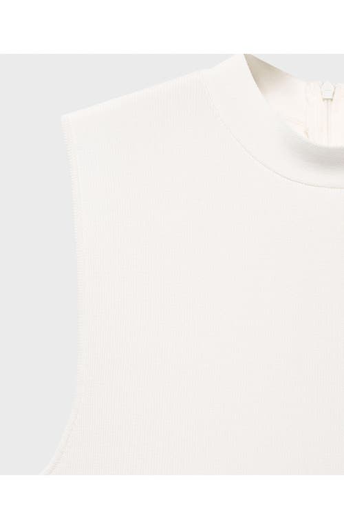 Mango Sleeveless Belted Wide Leg Jumpsuit In White
