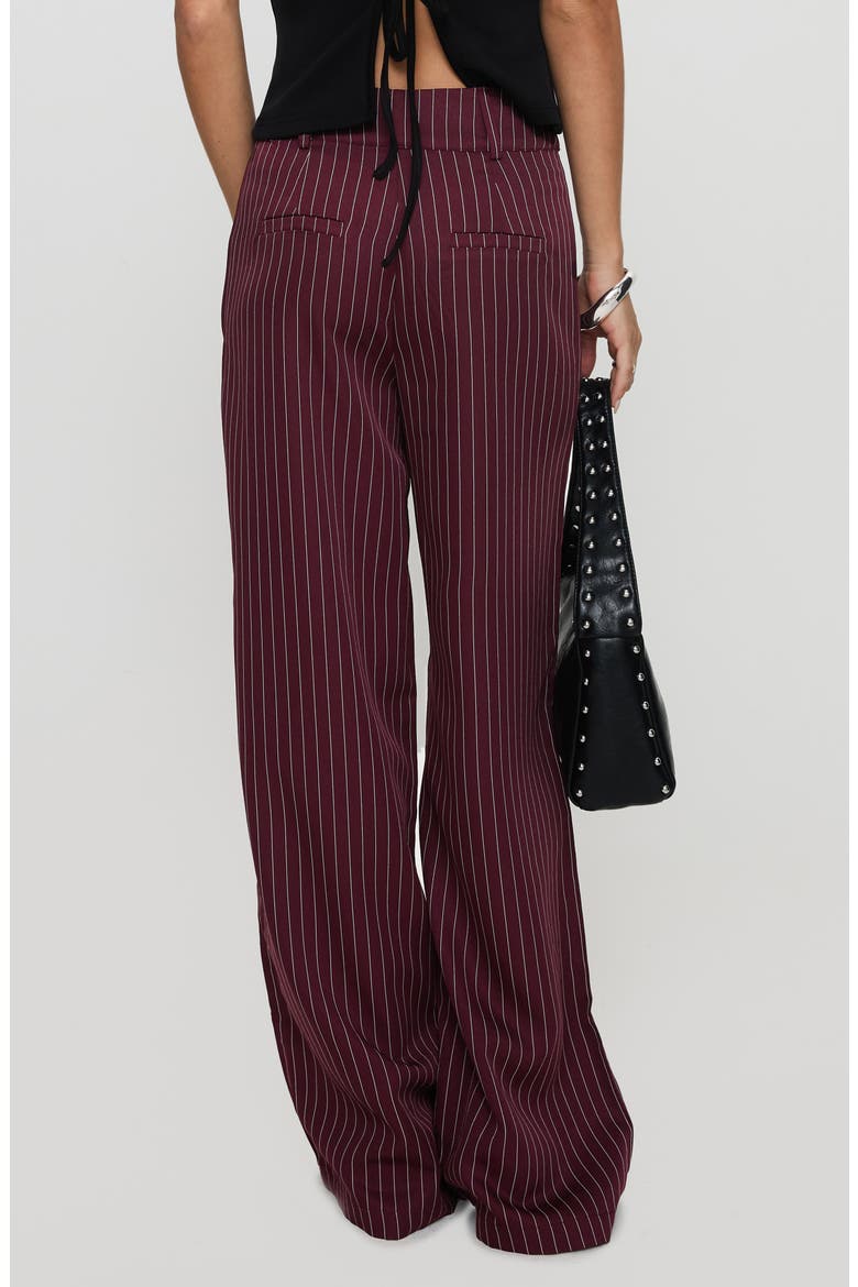 Lorenne Stripe Wide Leg Pants, Alternate, color, BURGUNDY PINSTRIPE