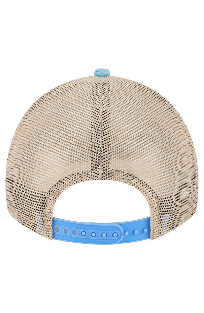 New Era Men's New Era Light Blue/Cream Houston Oilers Vintage Landscape 9TWENTY A-Frame Adjustable Hat, Alternate, color, Light Blue