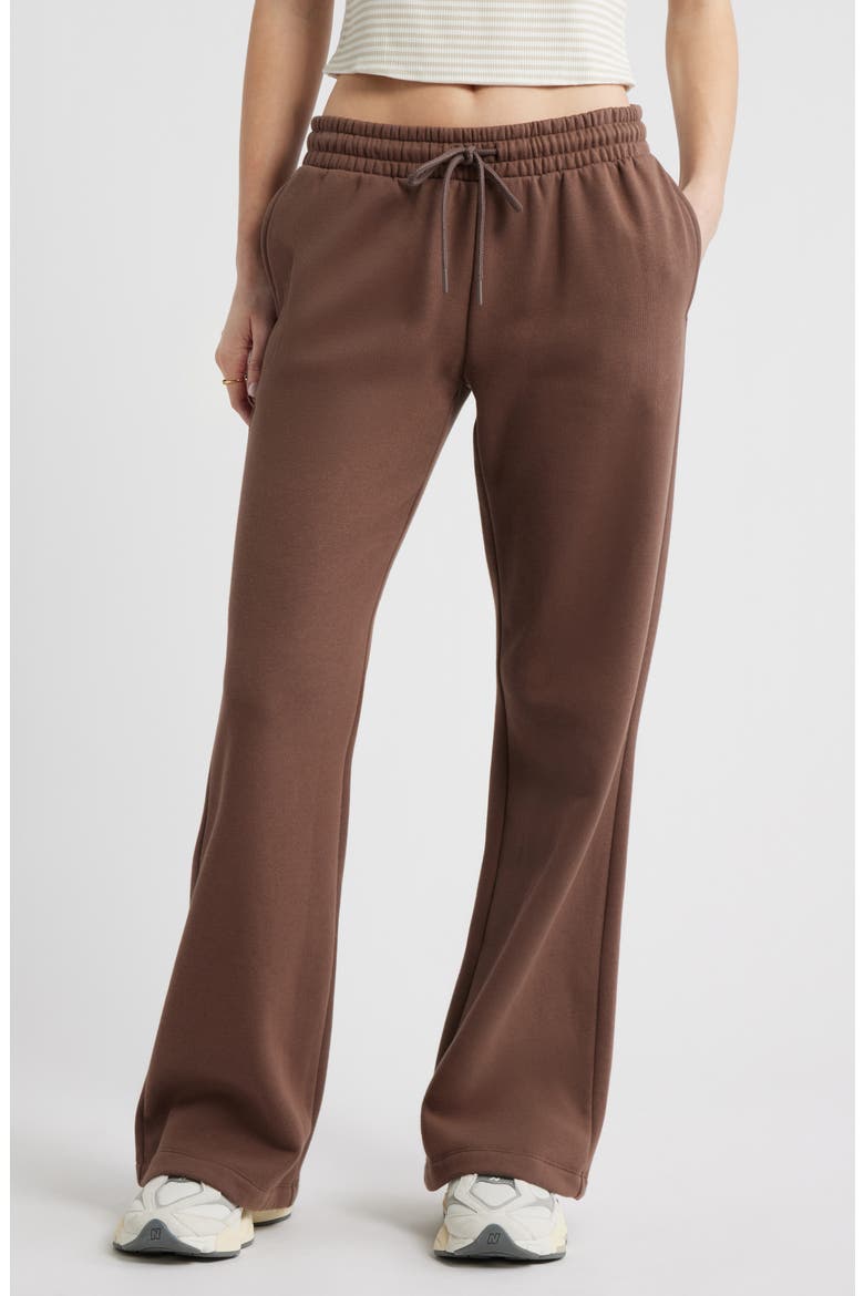 Baggy Flare Leg Sweatpants, Main, color, BROWN QUARTZ