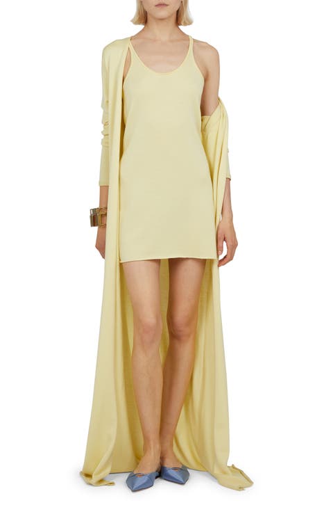 Merino Wool Blend Racerback Sweater Dress