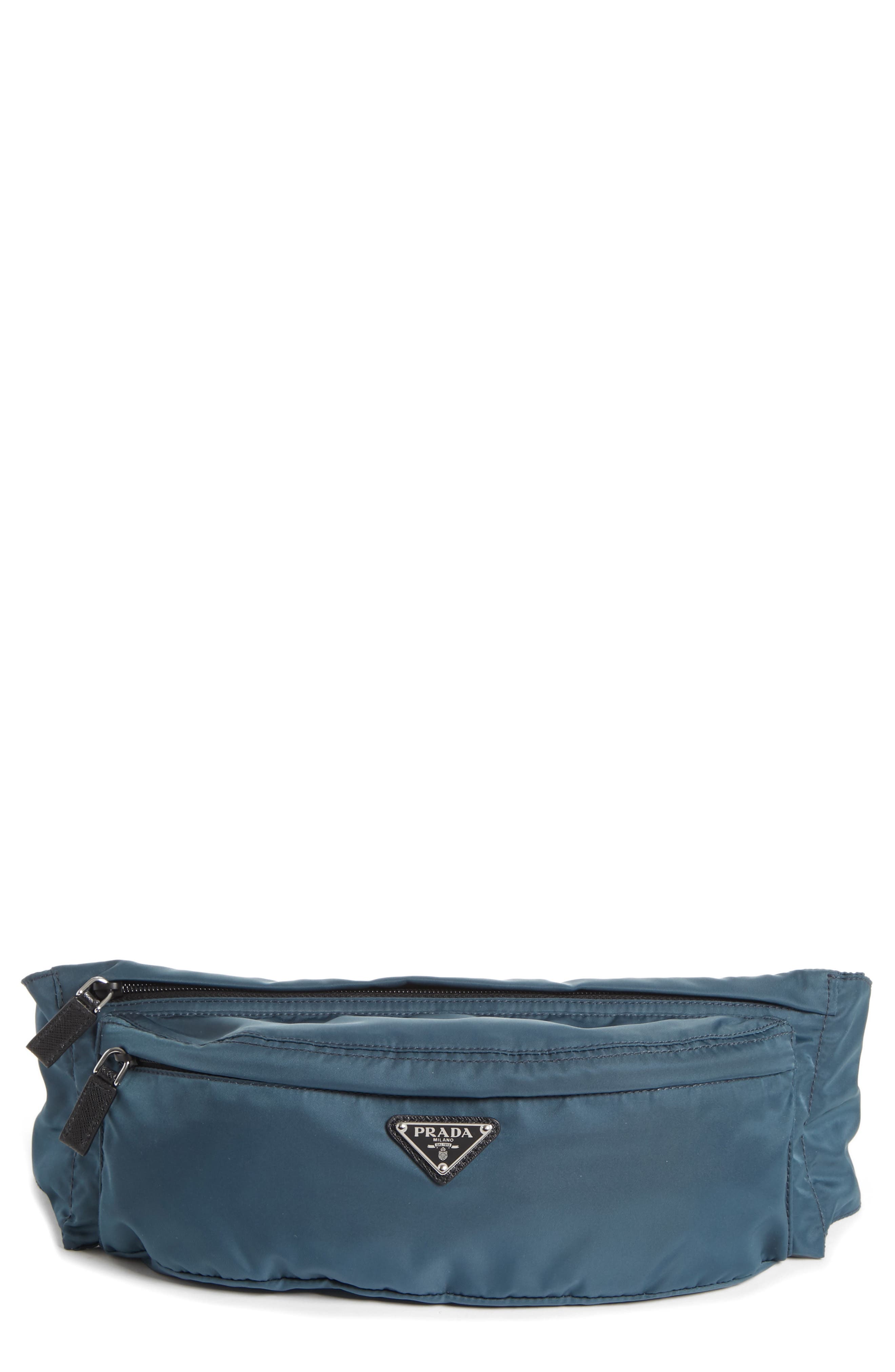 Prada Nylon Belt Bag, Main, color, 