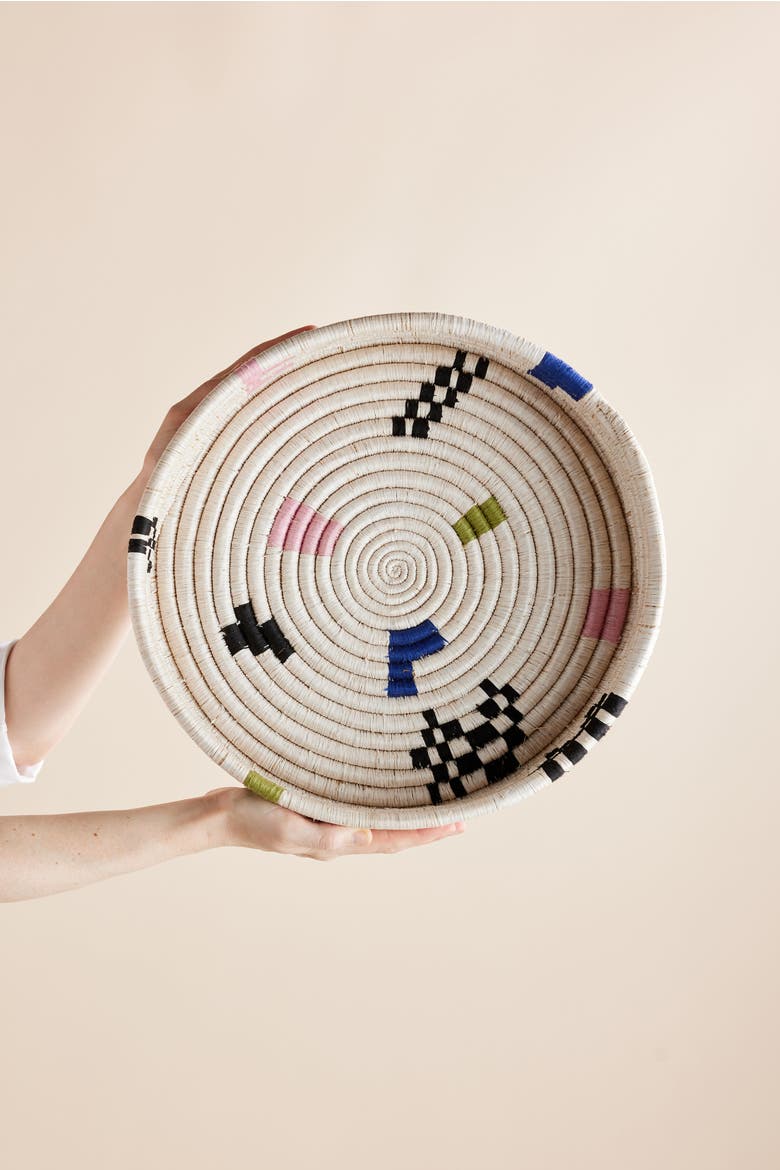 Mosaic Woven Nesting Tray, Alternate, color, Natural - Large