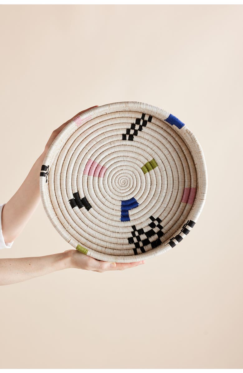 kanju Interiors Mosaic Woven Nesting Tray - Set of 3, Alternate, color, Natural