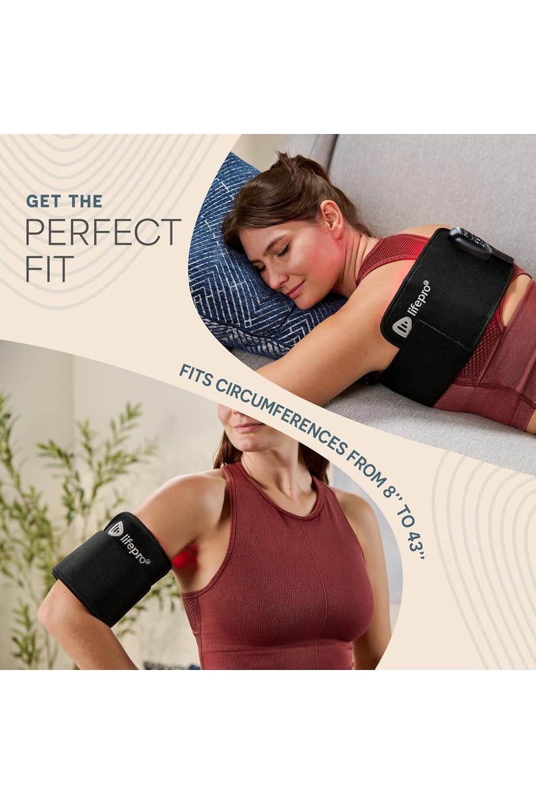 Allevared Micro Red Light Therapy Belt  660nm & 850nm Near Infrared Red Light Pad, Alternate, color, Black