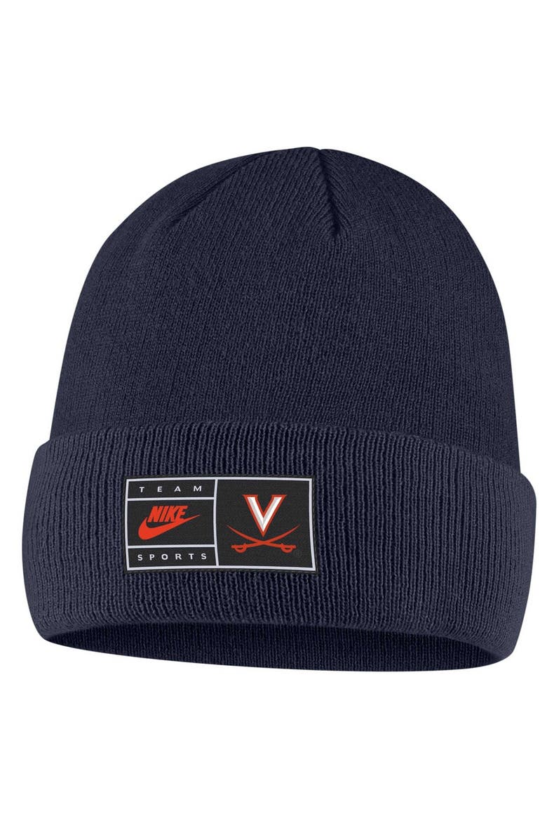 Nike Men's Nike Navy Virginia Cavaliers Utility Cuffed Knit Hat, Main, color,