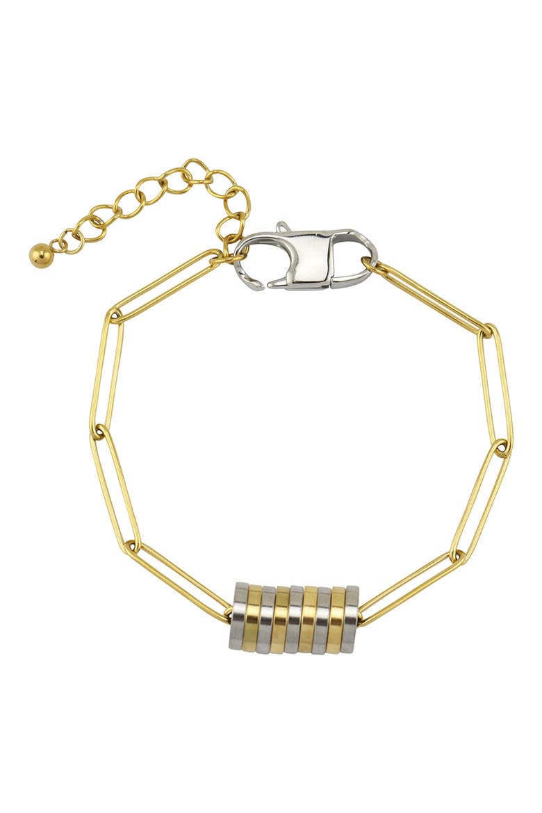 Reese Disc 2-Tone Bracelet, Main, color, GOLD