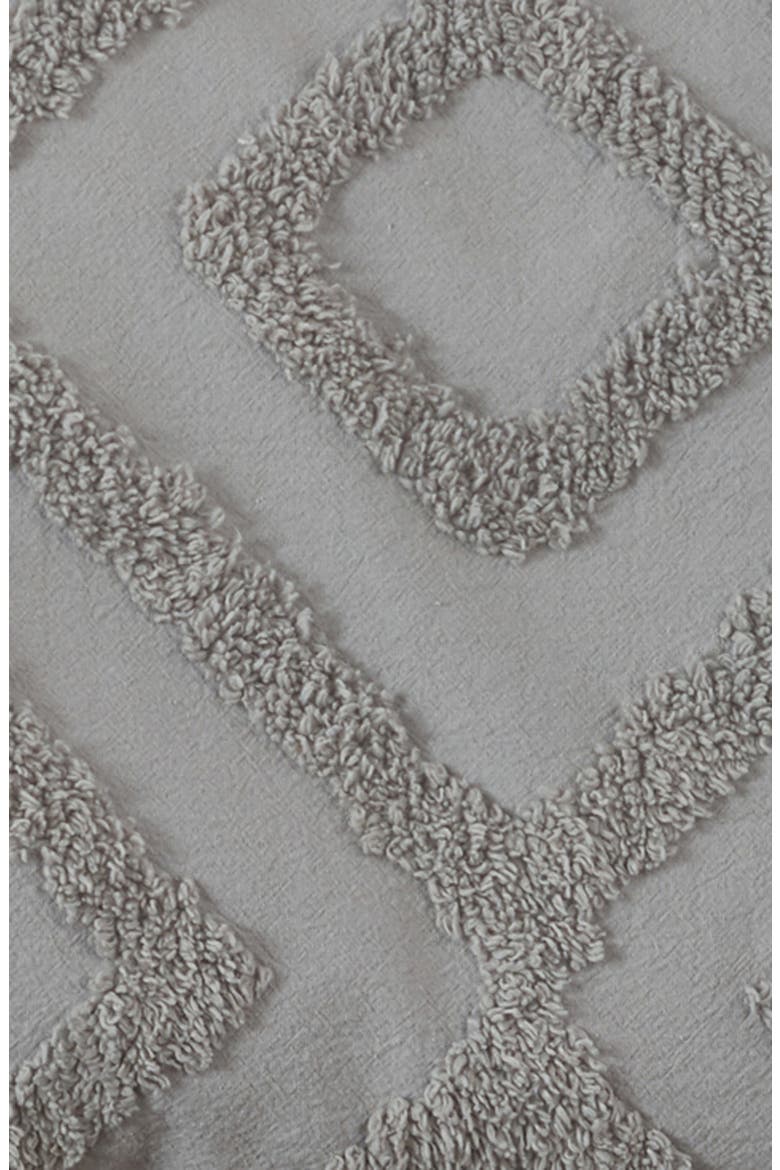 Tufted Lattice Duvet Cover & Sham Set, Alternate, color, GREY SILK
