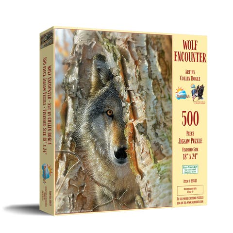 Wolf Encounter 500 piece Jigsaw Puzzle for Adults