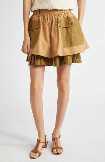 Ulla Johnson Jacqueline Colorblock Tiered Cotton Miniskirt