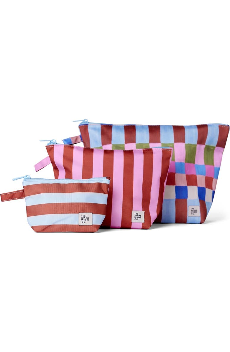 The Somewhere Co Hopscotch Handy Pouch Trio, Main, color, Hopscotch
