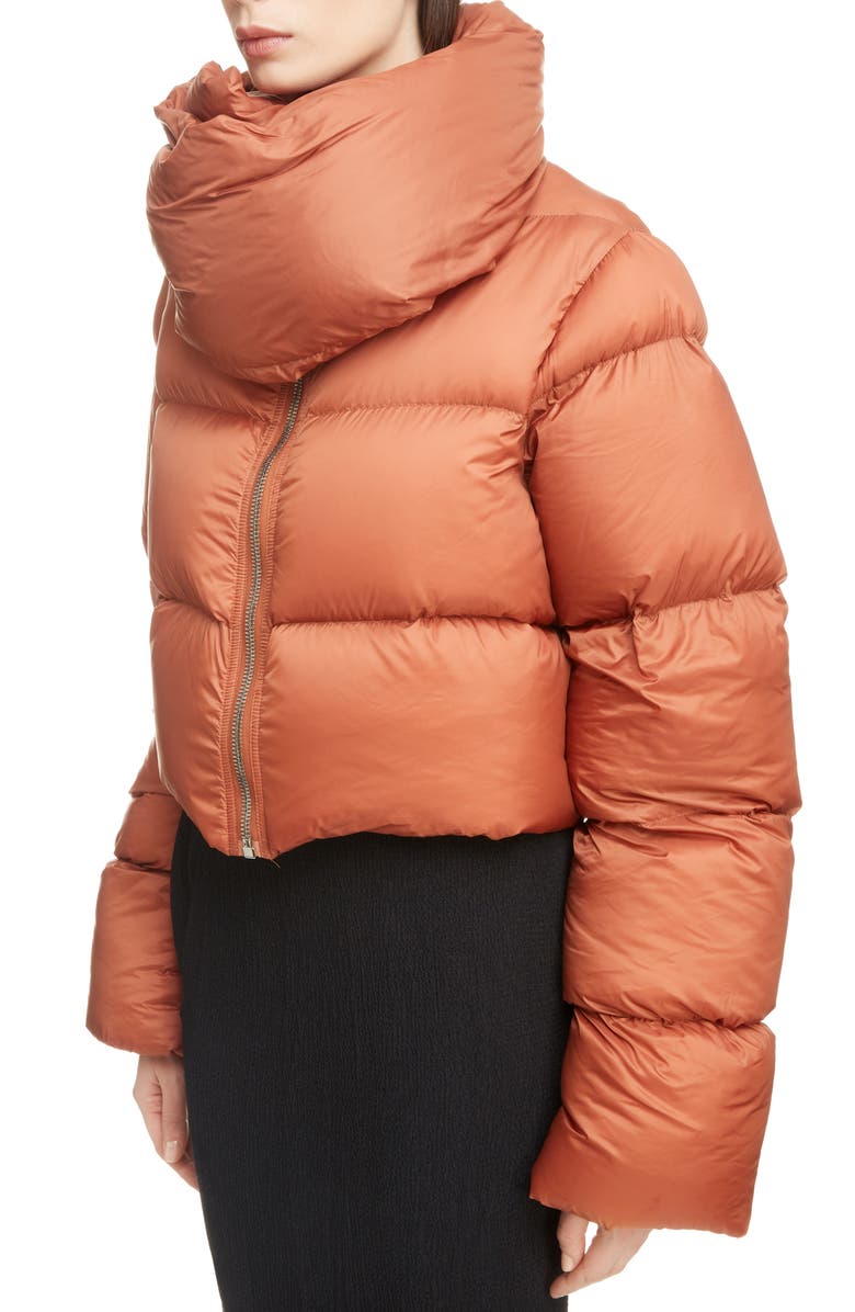 Rick Owens Down Fill Crop Puffer Coat, Alternate, color, 