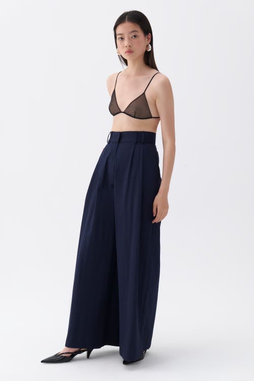 NOCTURNE NOCTURNE PLEATED WIDE LEG PANTS