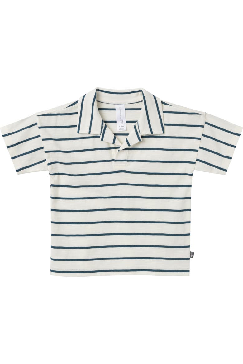 Johnny Collar and Shorts Set, Alternate, color, Ivory Stripe