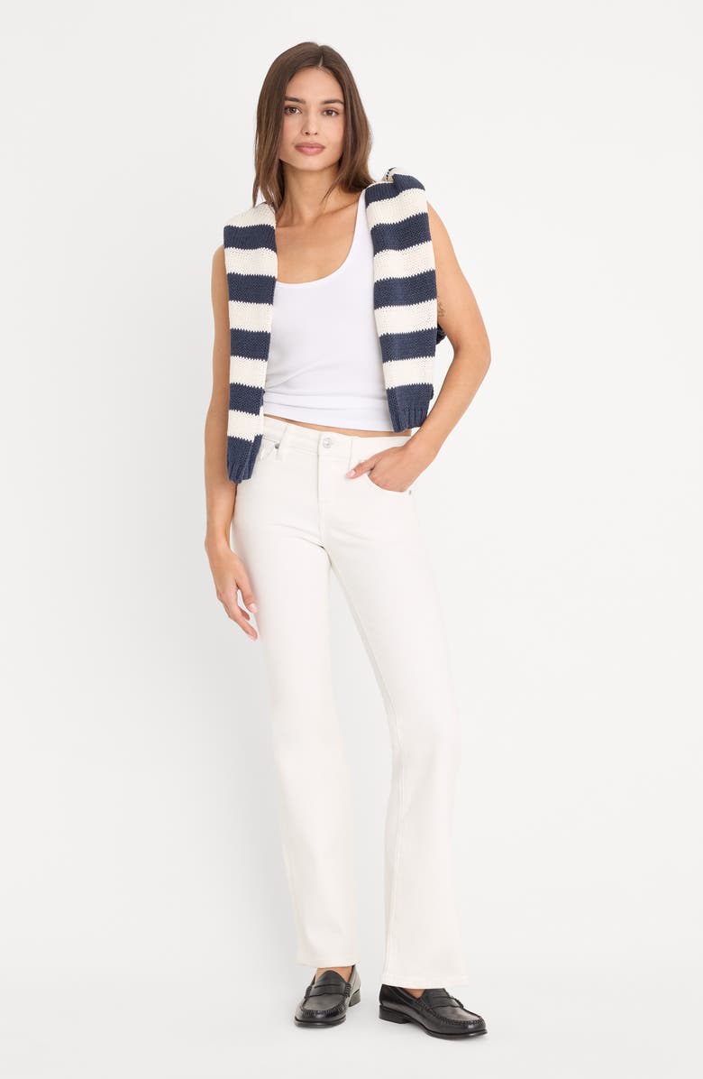 Good American Good Low Rise Bootcut Jeans, Alternate, color, White001