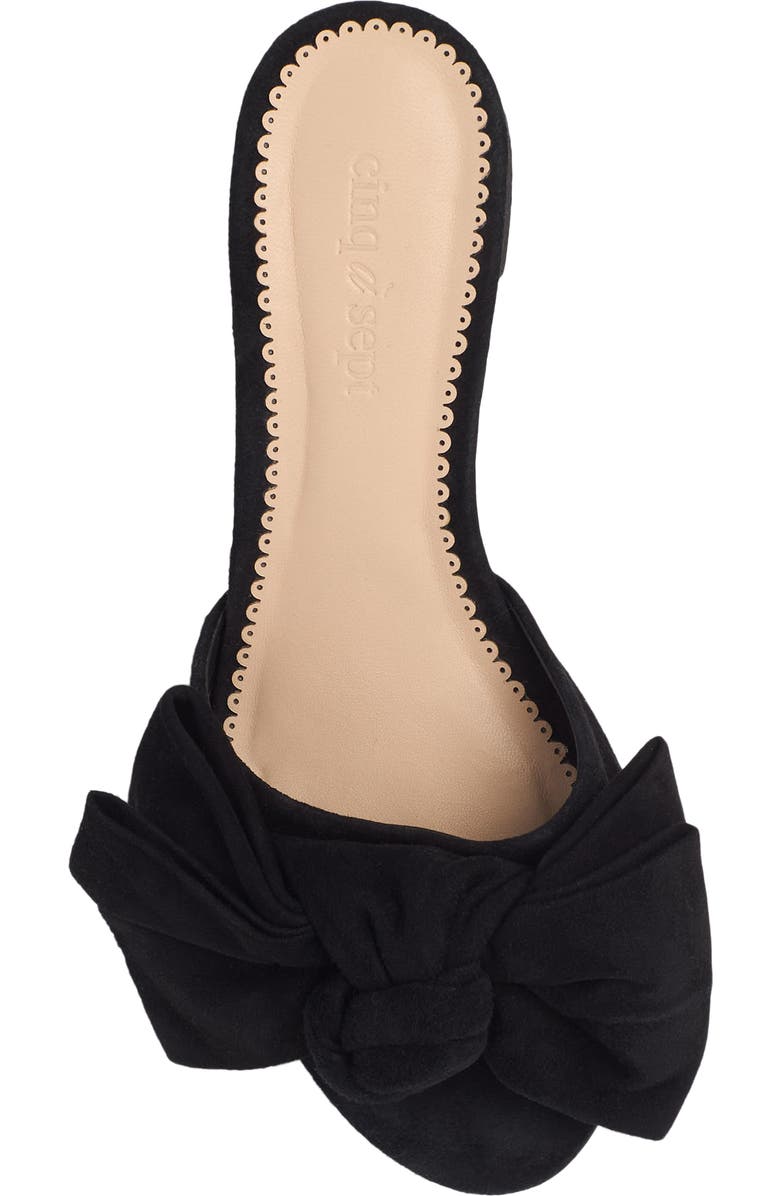 Cinq à Sept Faith Suede Slide Sandal, Alternate, color, Black