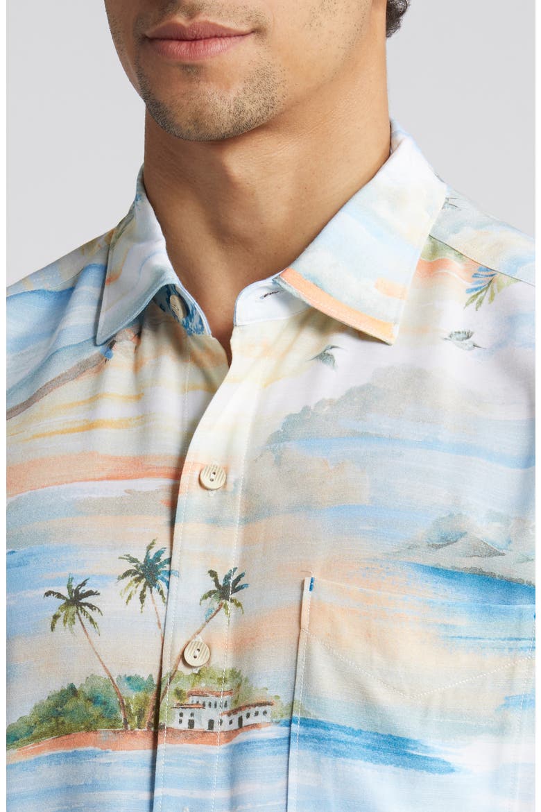 Veracruz Cay Isle Vista Short Sleeve Button-Up Shirt, Alternate, color, BON VOYAGE