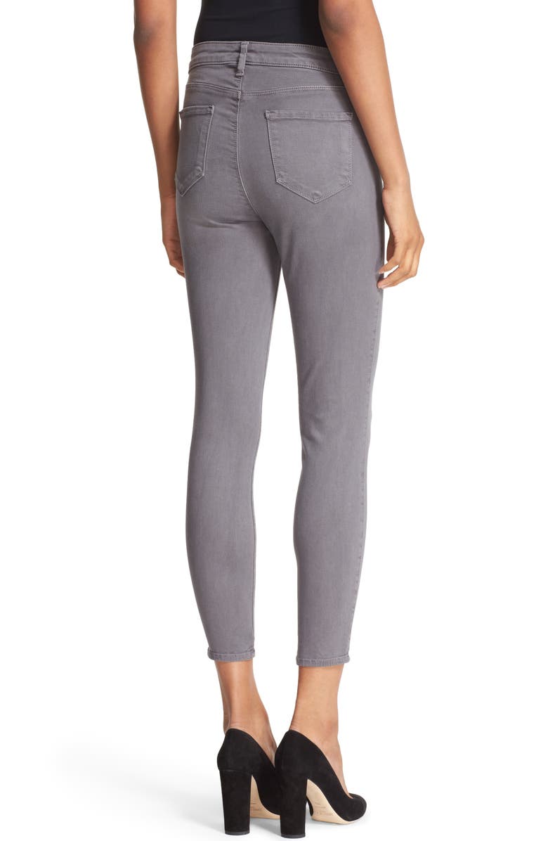 L'AGENCE High Waist Skinny Ankle Jeans, Alternate, color, 