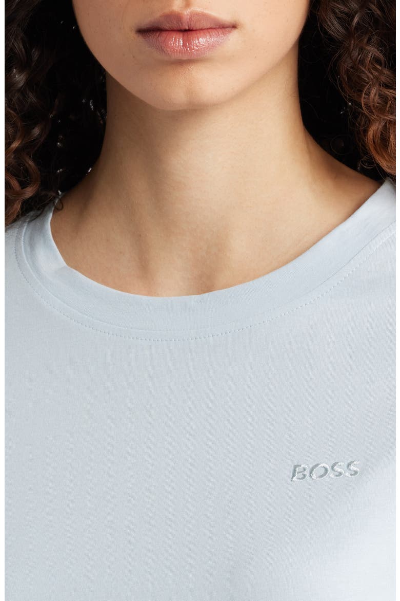 Esogo Crewneck Cotton T-Shirt, Alternate, color, LT PAST/BU