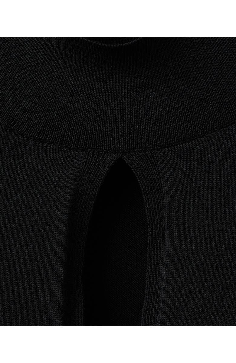 MANGO Mock Neck Cutout Short Sleeve Sweater, Alternate, color, 