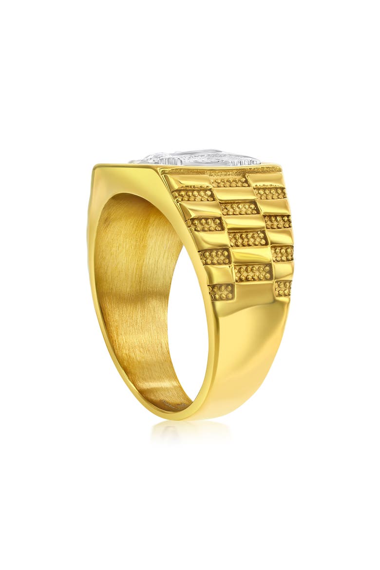 Men's Eagle Signet Ring, Alternate, color, GOLD