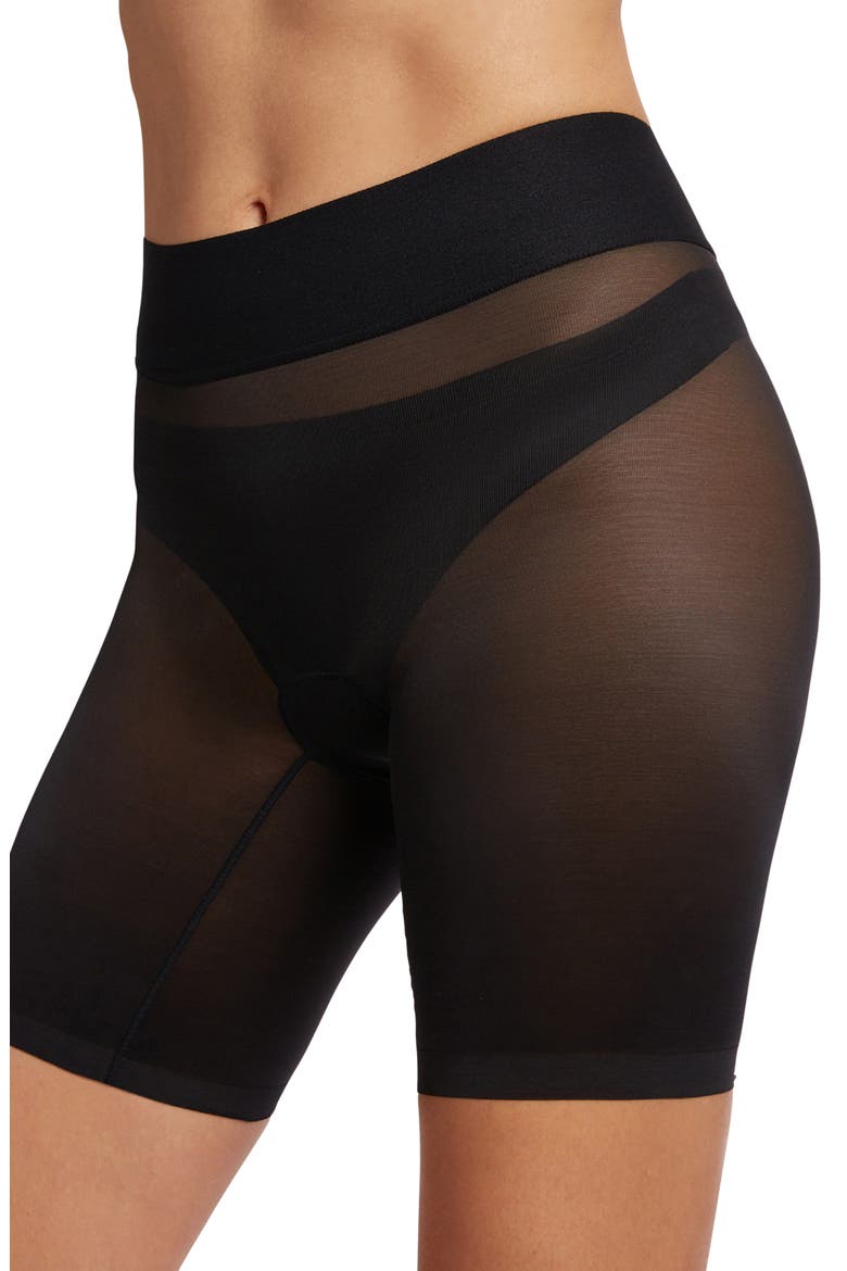 Sheer Touch Shaping Shorts, Alternate, color, BLACK