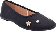 bebe Kids' Shimmer Charm Flat