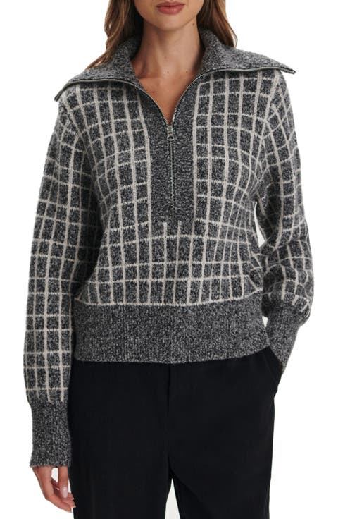 Furley Check Bouclé Half Zip