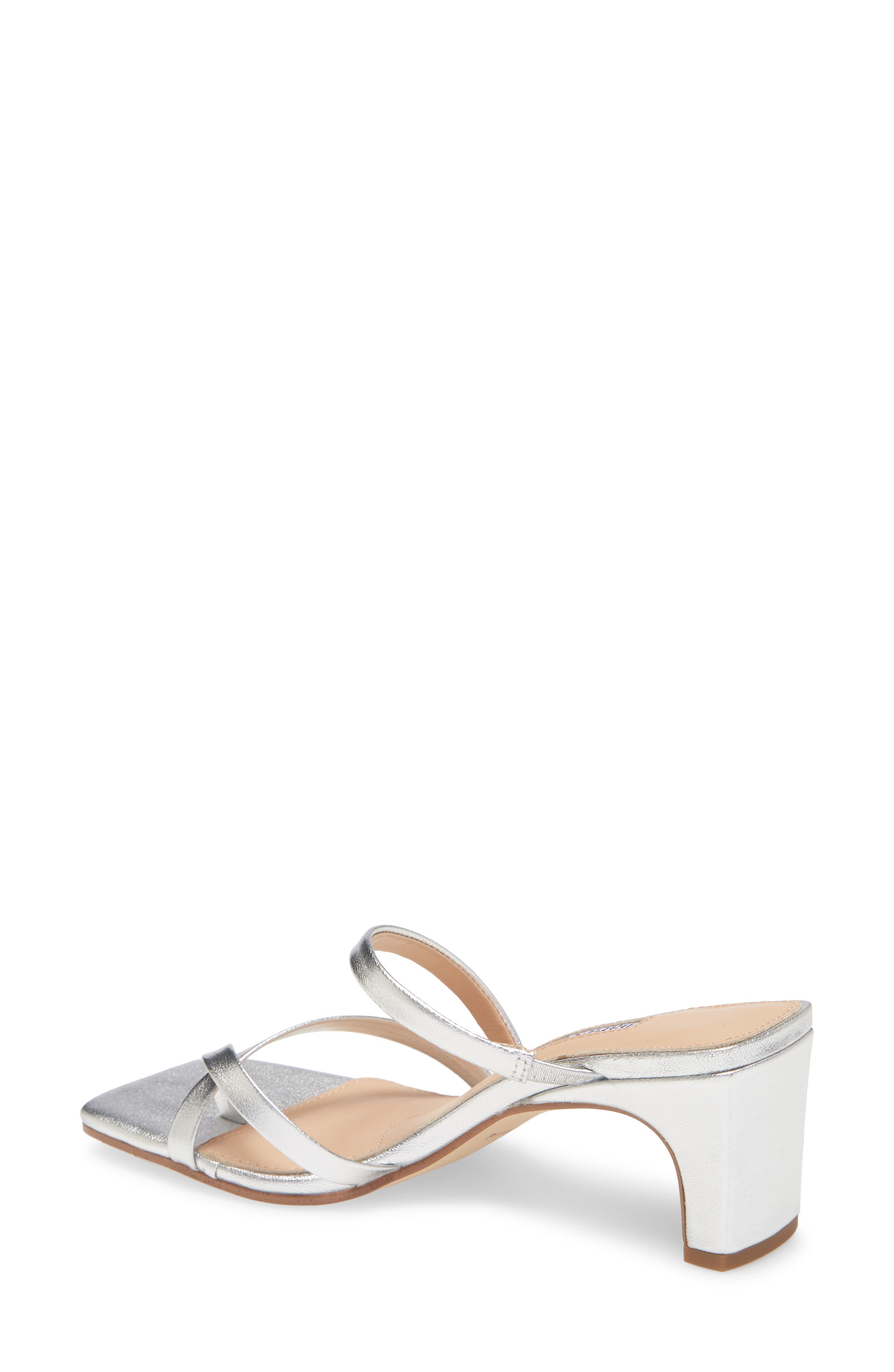 Henry Slide Sandal, Alternate, color, SILVER LEATHER