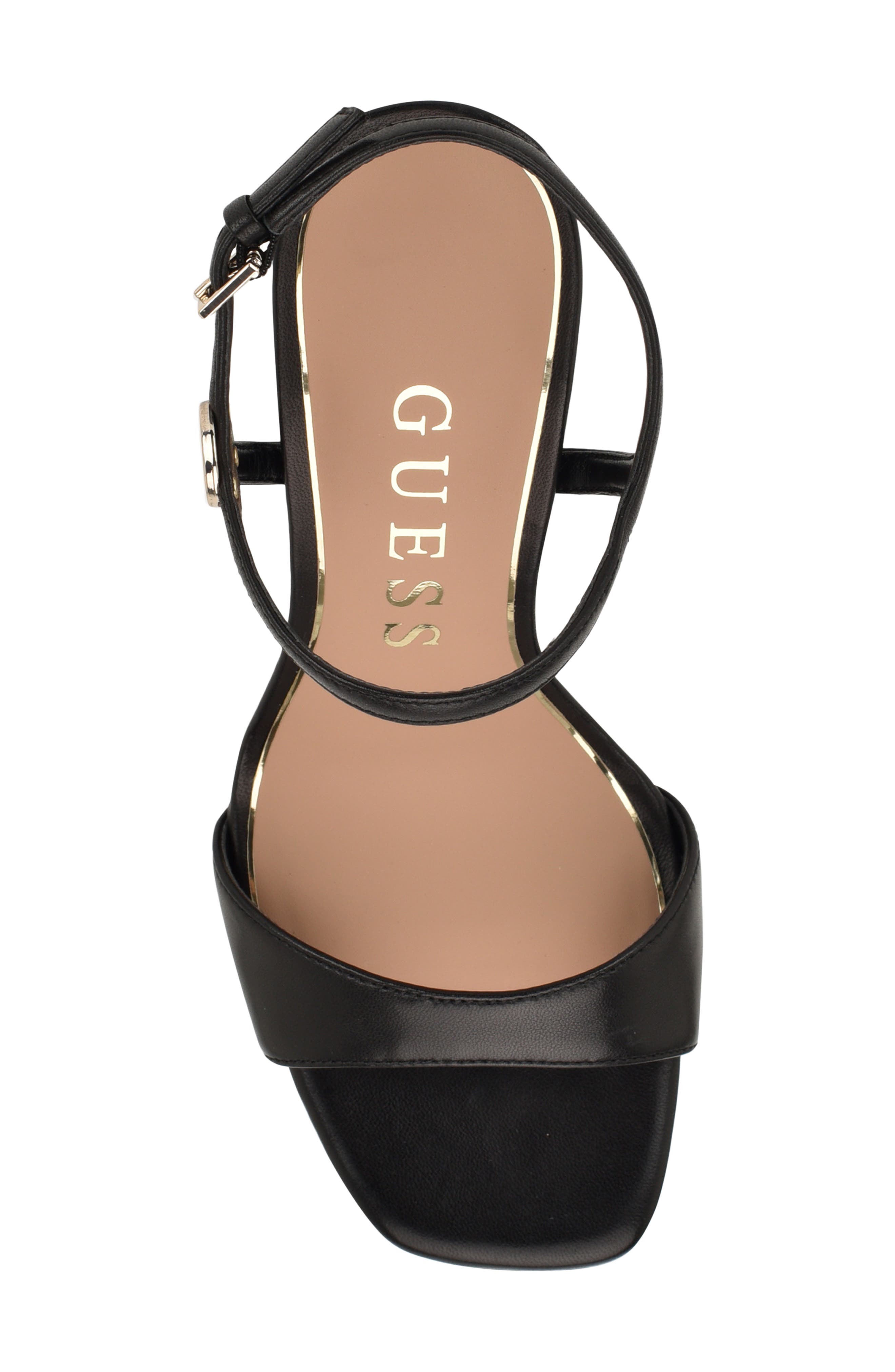 GUESS Hendora Ankle Strap Platform Sandal, Alternate, color, Black