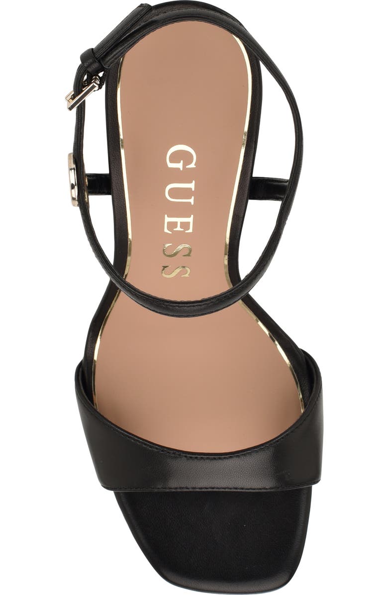 GUESS Hendora Ankle Strap Platform Sandal, Alternate, color, Black