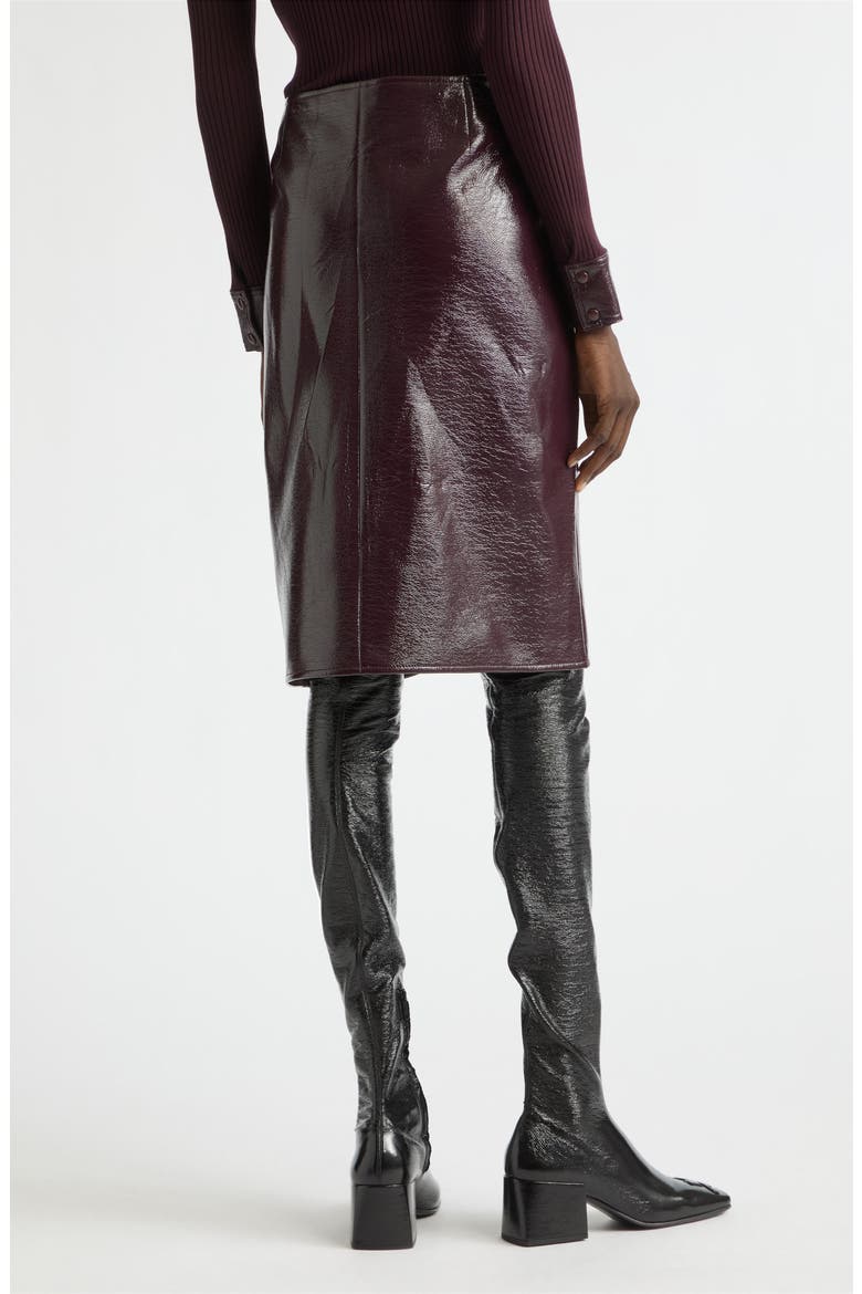 Vinyl Skirt, Alternate, color, BURNT RED