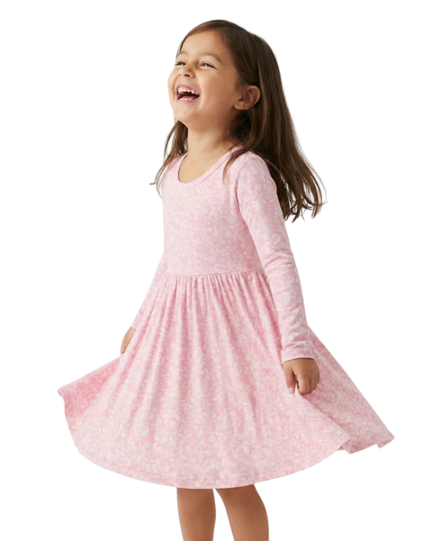 Long Sleeve Twirl Dress (Toddler, Little Kid)