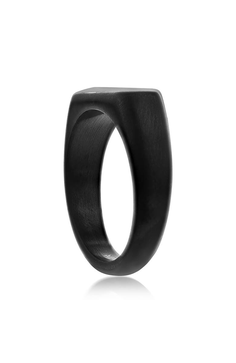 Metallo Men's Wood Inlay Signet Ring, Alternate, color, 